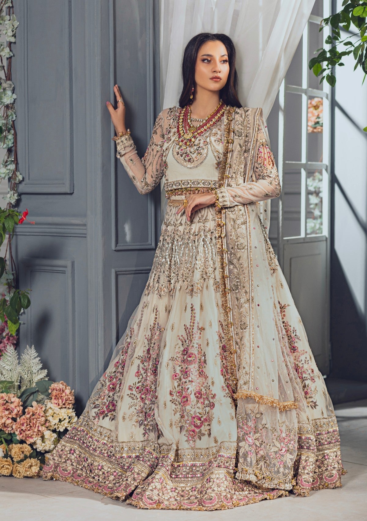 Formal Collection - Rubaaiyat - Wedding Edit 24 - Powder Pink - Official Rubaaiyat - Agha Fabrics UK
