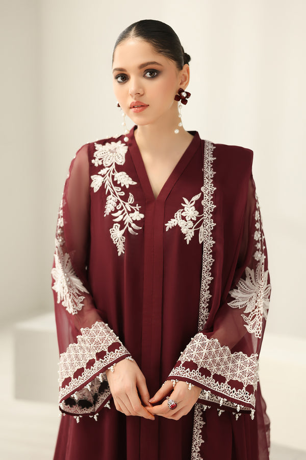 Baroque | Luxury Pret 25 | EMBROIDERED CHIFFON PR-1160 - Official Baroque - Agha Fabrics UK