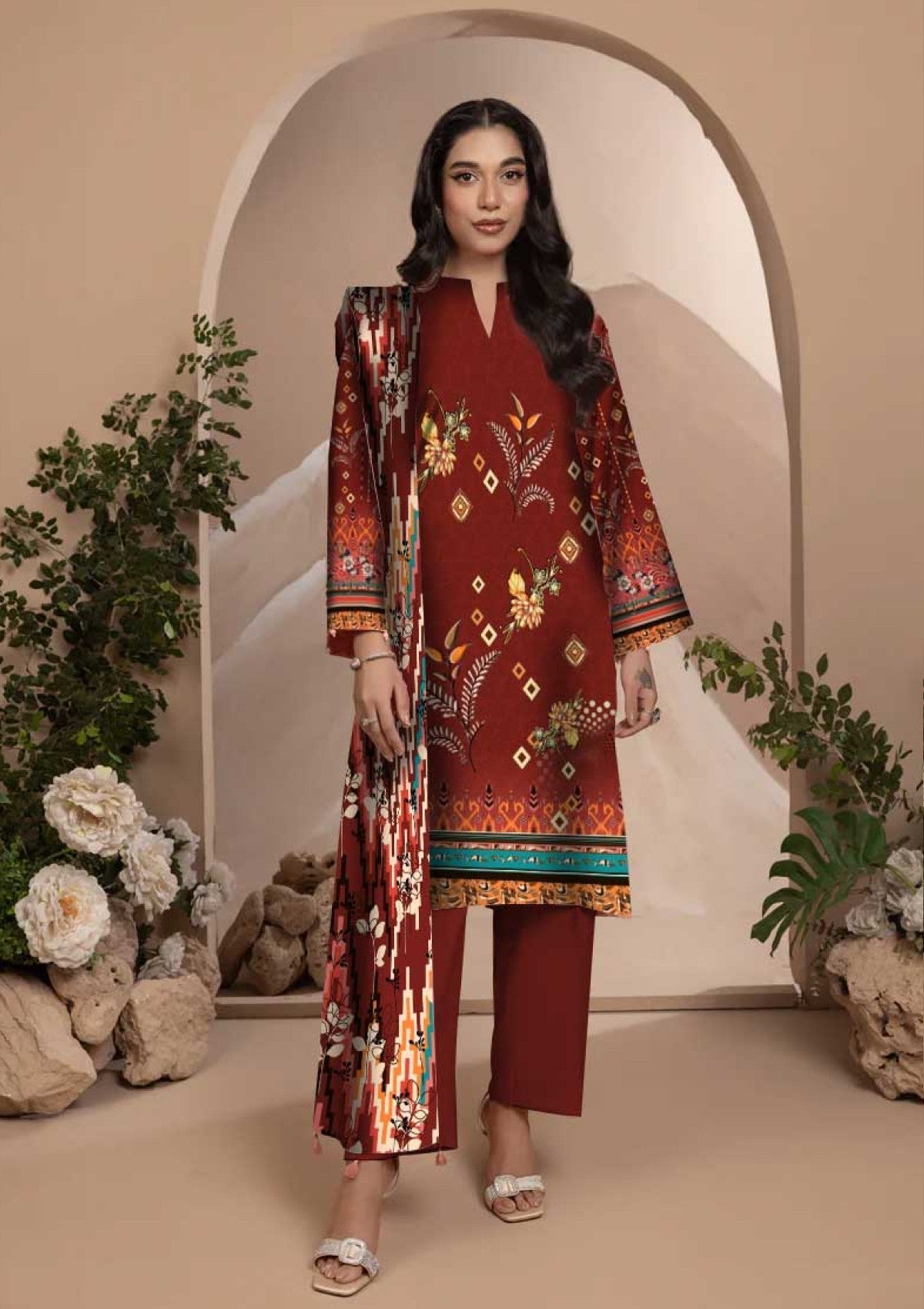 Winter Collection - Art n Style - Monsoon Linen - Volume 2 - A24#22 - Official Art n Style - Agha Fabrics UK