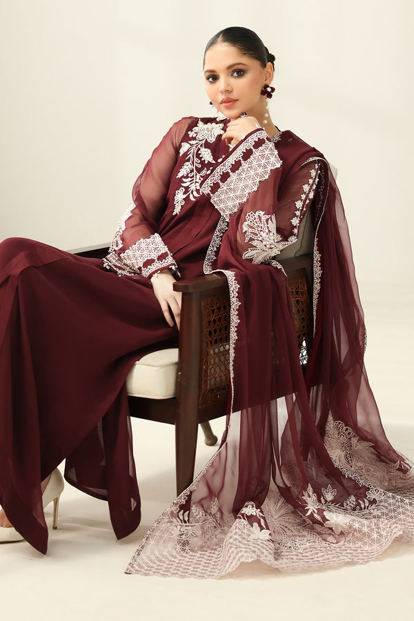 Baroque | Luxury Pret 25 | EMBROIDERED CHIFFON PR-1160 - Official Baroque - Agha Fabrics UK