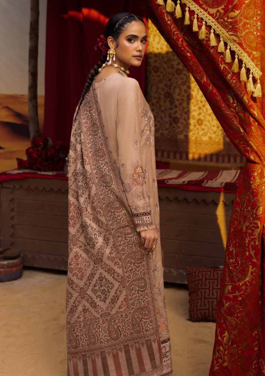 Winter Collection - Nureh - Exclusive - Luxury Shawl - NEL24#65 - Official Nureh - Agha Fabrics UK