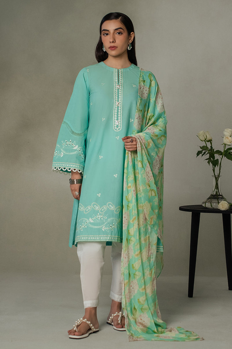 Cross Stitch | Eid Collection | SEA GREEN - Official Cross Stitch - Agha Fabrics UK