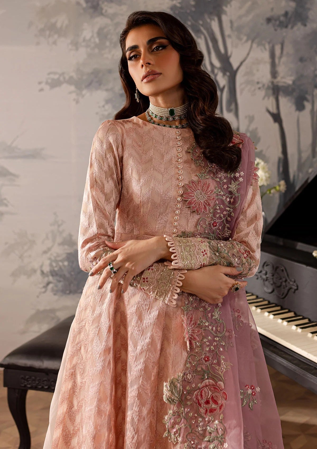 Formal Collection - Nureh - Elanora - Unstitched 24 - NE#55 - Official Nureh - Agha Fabrics UK