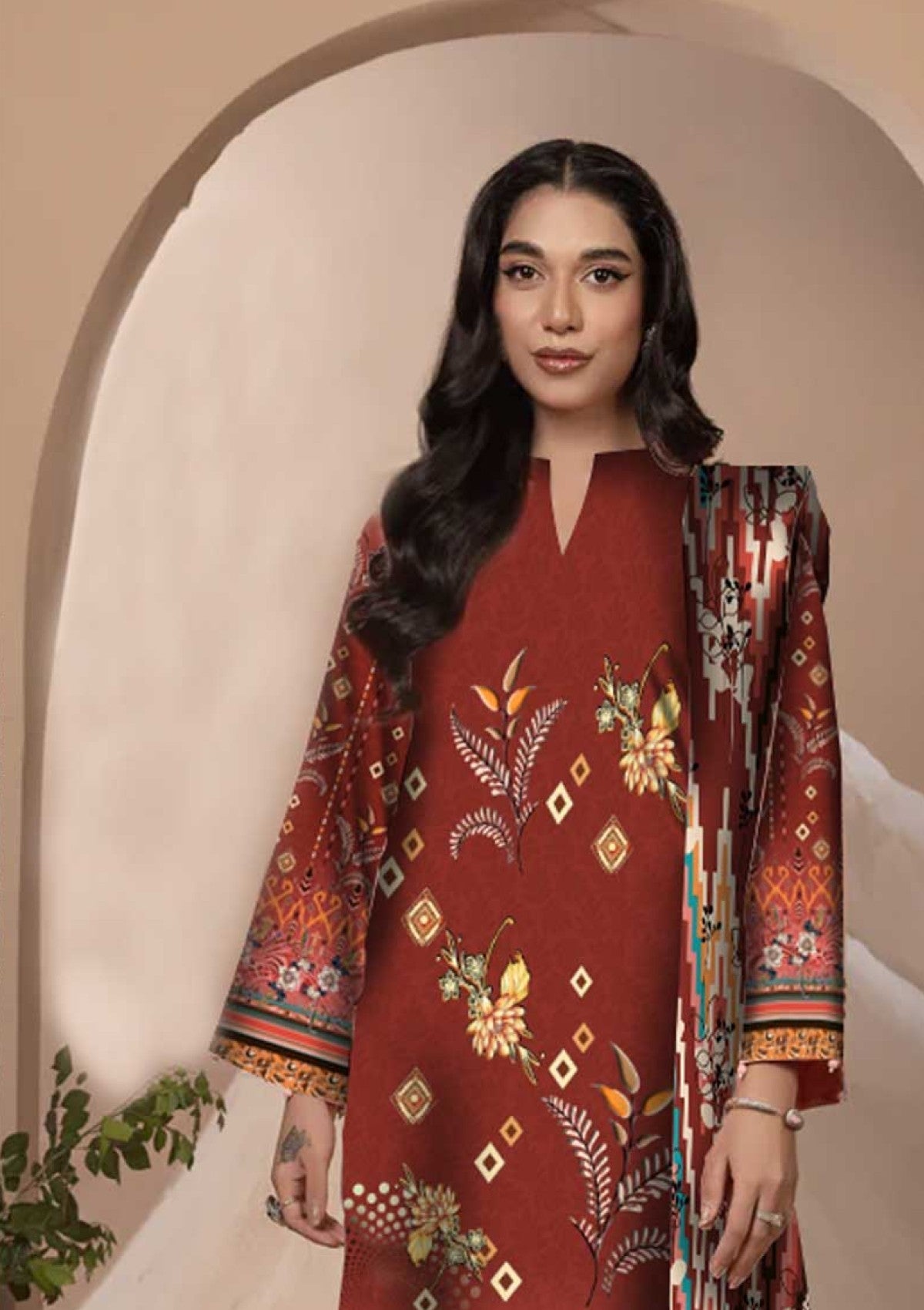 Winter Collection - Art n Style - Monsoon Linen - Volume 2 - A24#22 - Official Art n Style - Agha Fabrics UK