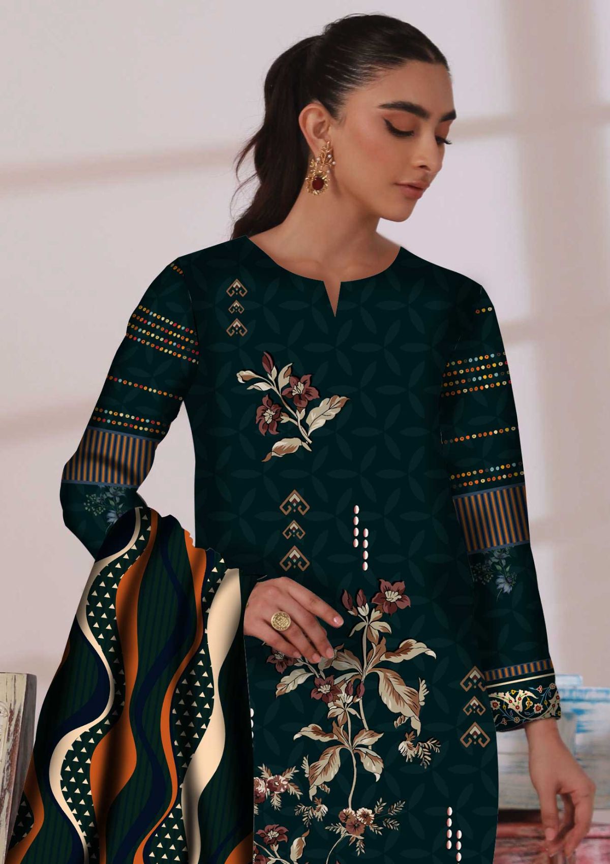 Winter Collection - Art n Style - Monsoon Linen - Volume 2 - A24#14 - Official Art n Style - Agha Fabrics UK