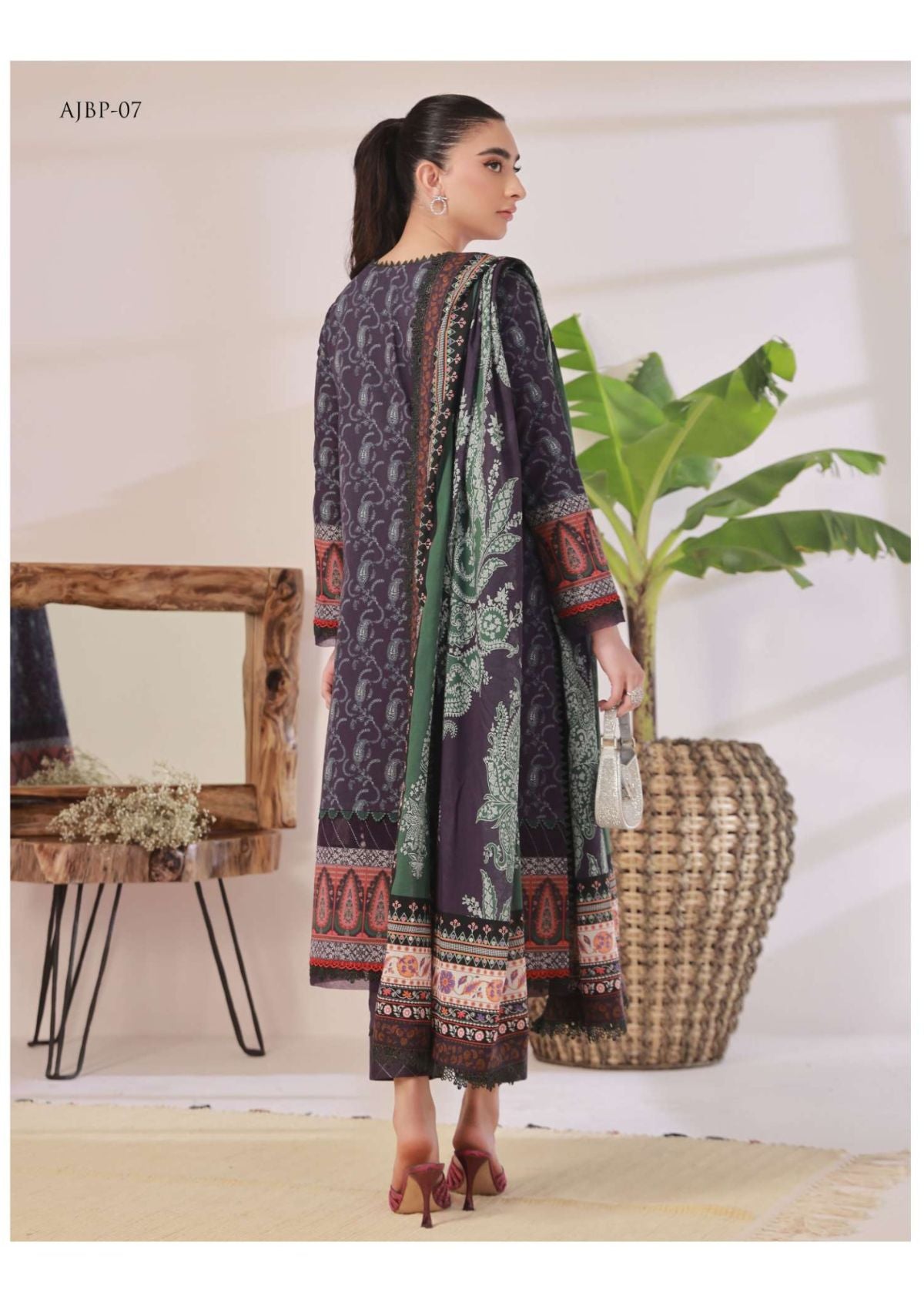 Lawn Collection - Asim Jofa - Prints - AJBP#07 - Official Asim Jofa - Agha Fabrics UK