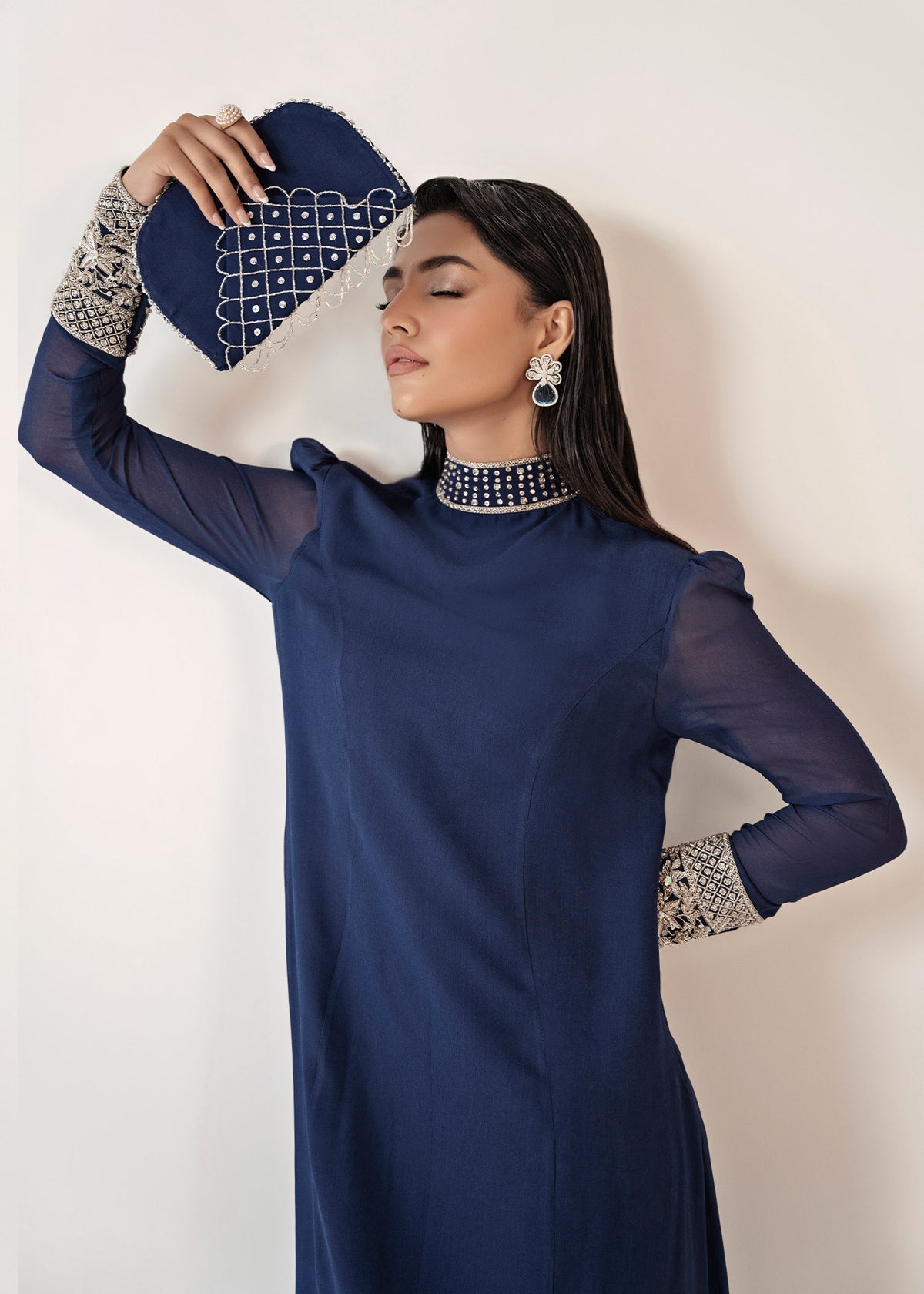 Dastoor | Euphoria Luxury Pret 24 | Azure - Official Dastoor - Agha Fabrics UK