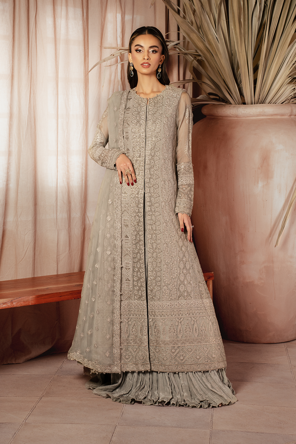 Iznik | Chiffonkari Formals | ICK-08 Embroidered Chiffon - Official Iznik - Agha Fabrics UK