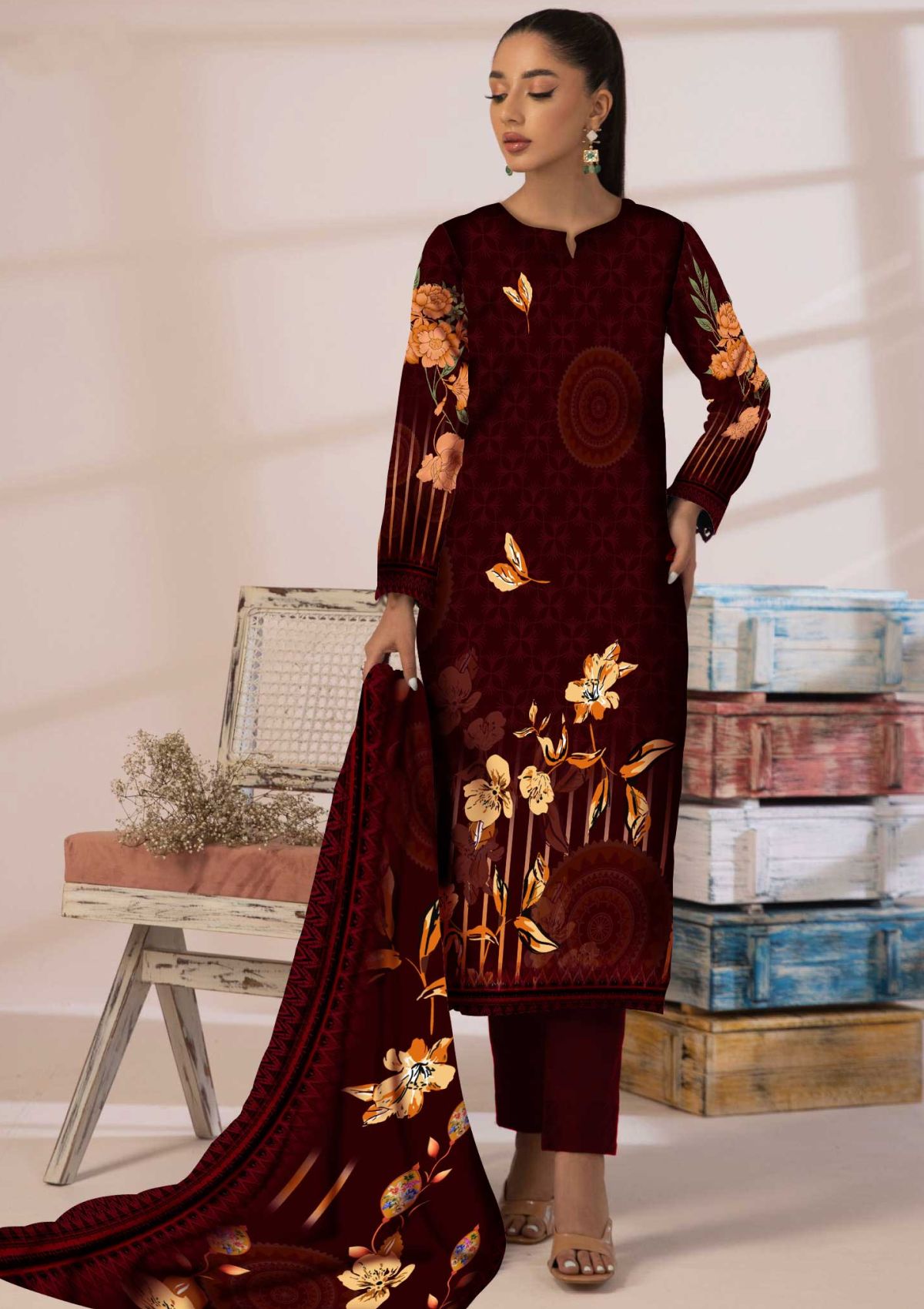 Winter Collection - Art n Style - Monsoon Linen - Volume 2 - A24#15 - Official Art n Style - Agha Fabrics UK