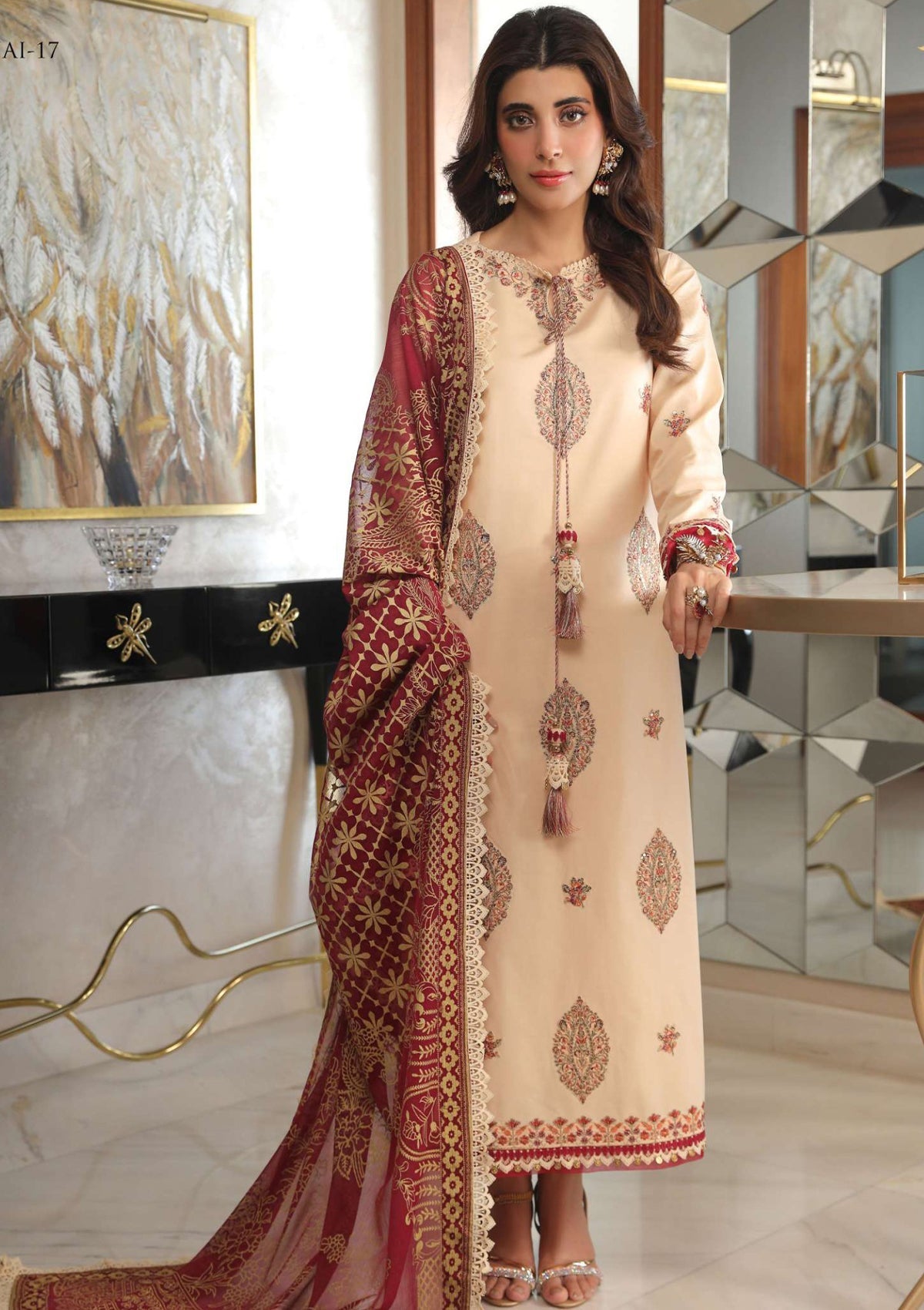 Lawn Collection - Asim Jofa - Aira - AJAI#17 - Official Asim Jofa - Agha Fabrics UK