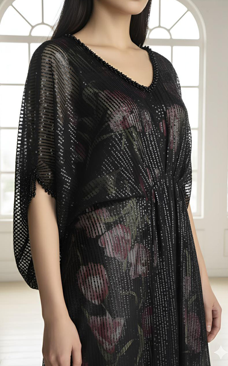 Threads and Motifs | Formal Dresses 25 | Sequins Kaftan With Printed Inner
