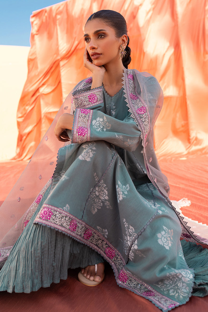 Cross Stitch | Eid Lawn 24 | SILVER SHINE - Official Cross Stitch - Agha Fabrics UK