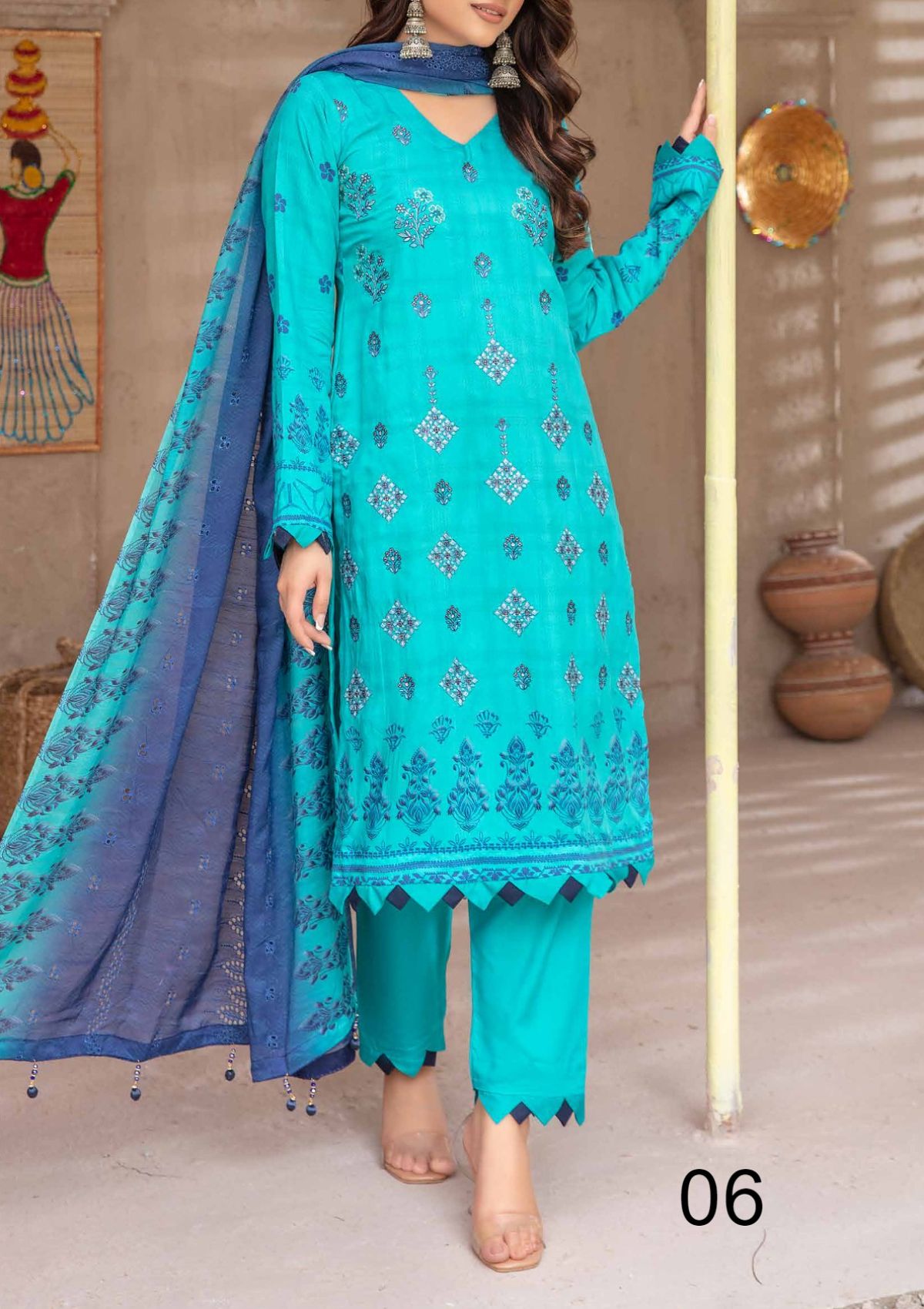 Winter Collection - Laiba - D/P Viscose - V26 - LV#06 - Official Laiba - Agha Fabrics UK