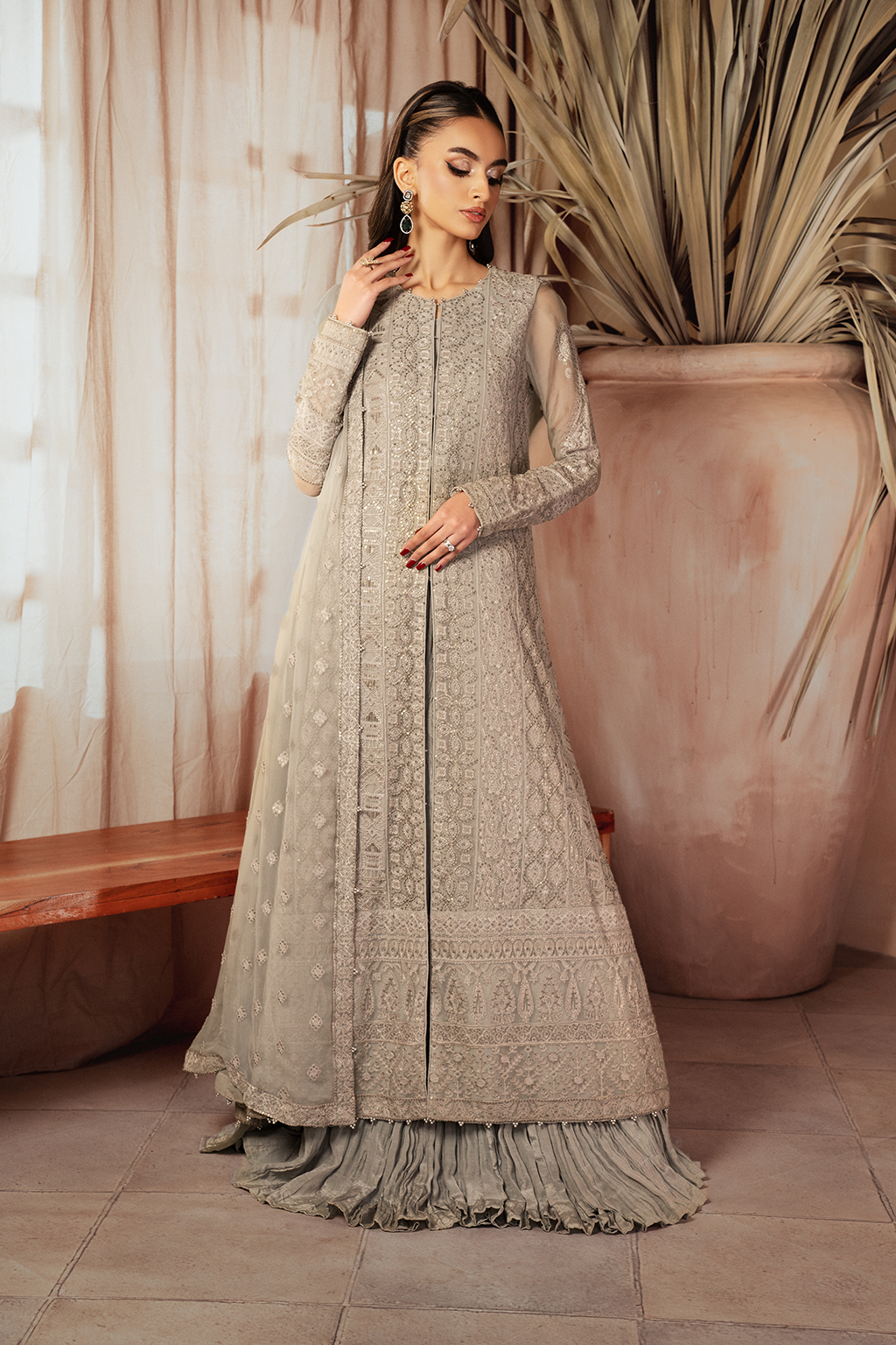 Iznik | Chiffonkari Formals | ICK-08 Embroidered Chiffon - Official Iznik - Agha Fabrics UK