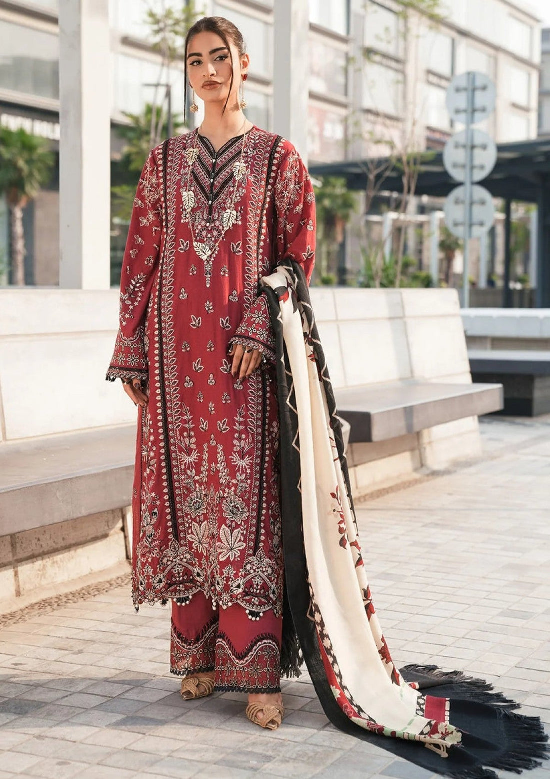 Winter Collection - Elaf Premium - Pashmina Shawl 24 - EPW-5A Sweetest Kiss - Official Elaf Premium - Agha Fabrics UK