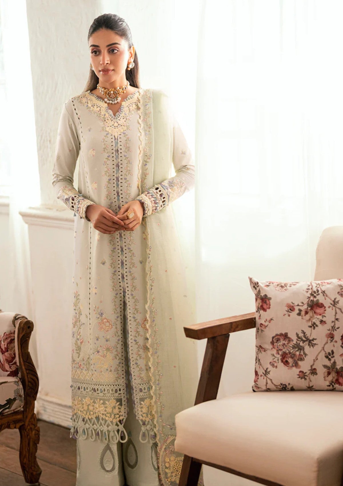 Lawn - Qalamkar - Luxury - Eid Edit 25 - SB#08 - Rimsha