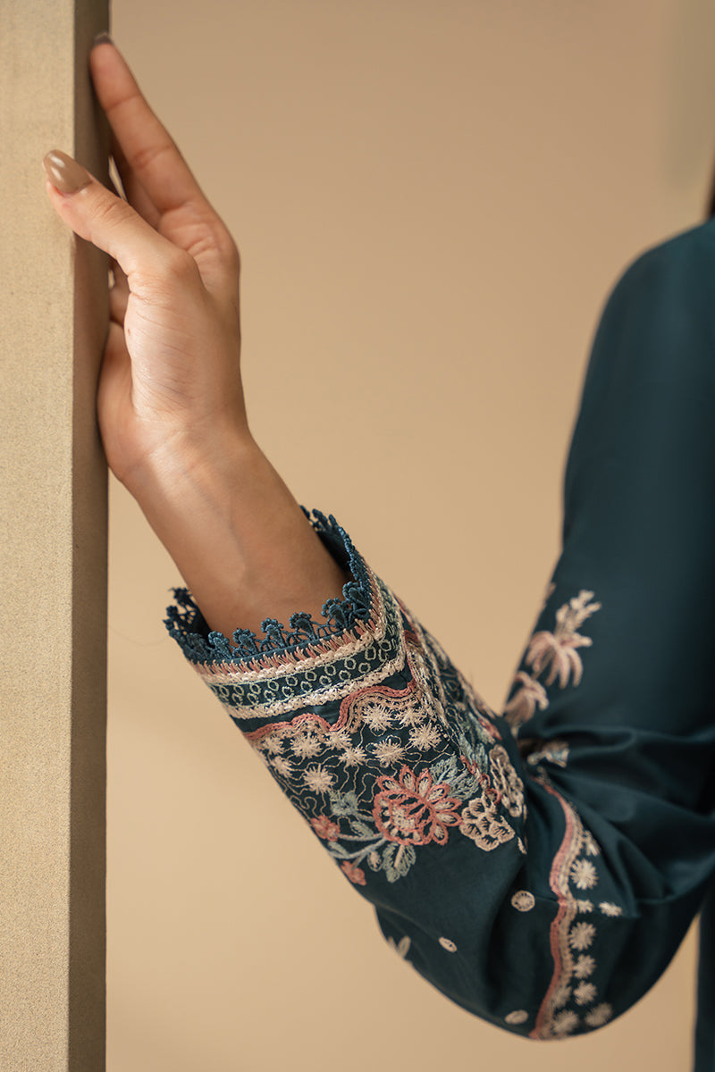 Cross Stitch | Mahiri Embroidered Lawn 24 | MIDNIGHT BLOOM - Official Cross Stitch - Agha Fabrics UK