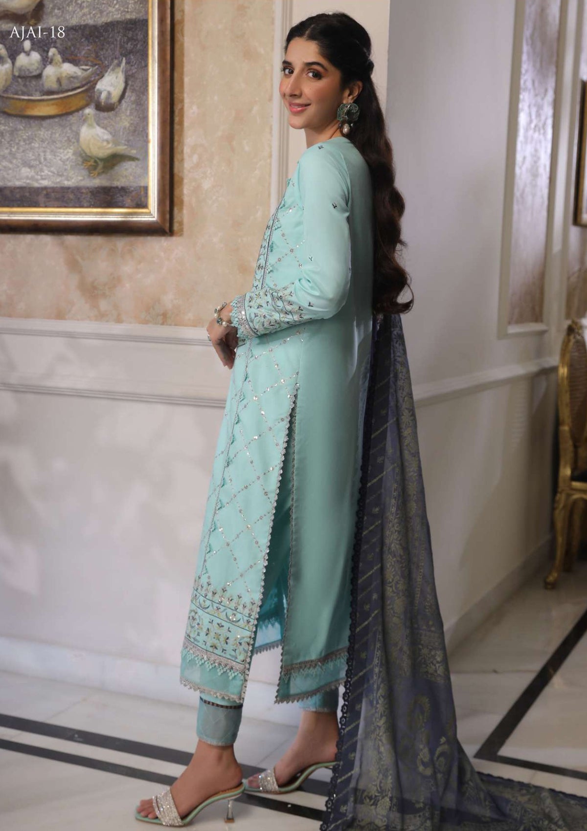 Lawn Collection - Asim Jofa - Aira - AJAI#18 - Official Asim Jofa - Agha Fabrics UK