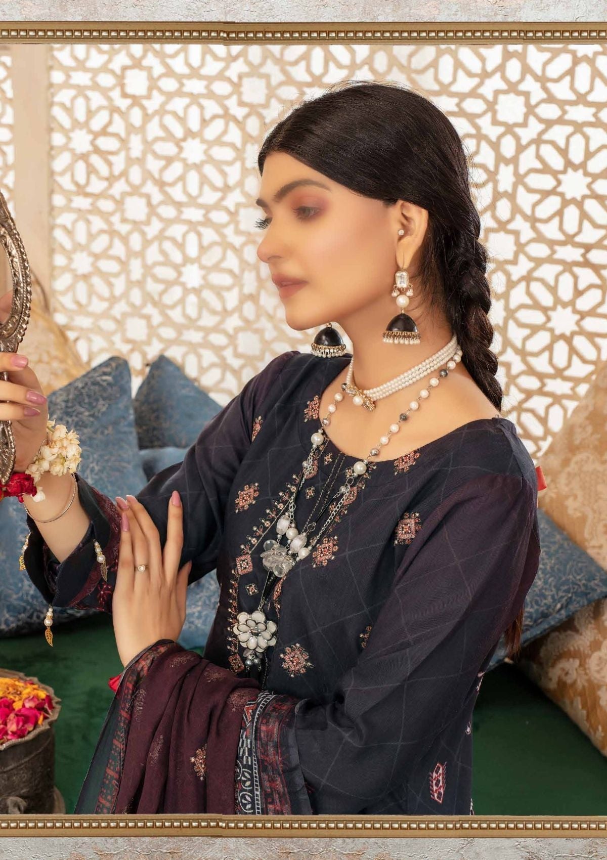 Winter Collection - Laiba - D/P Viscose - V23 - LV#06 - Official Laiba - Agha Fabrics UK