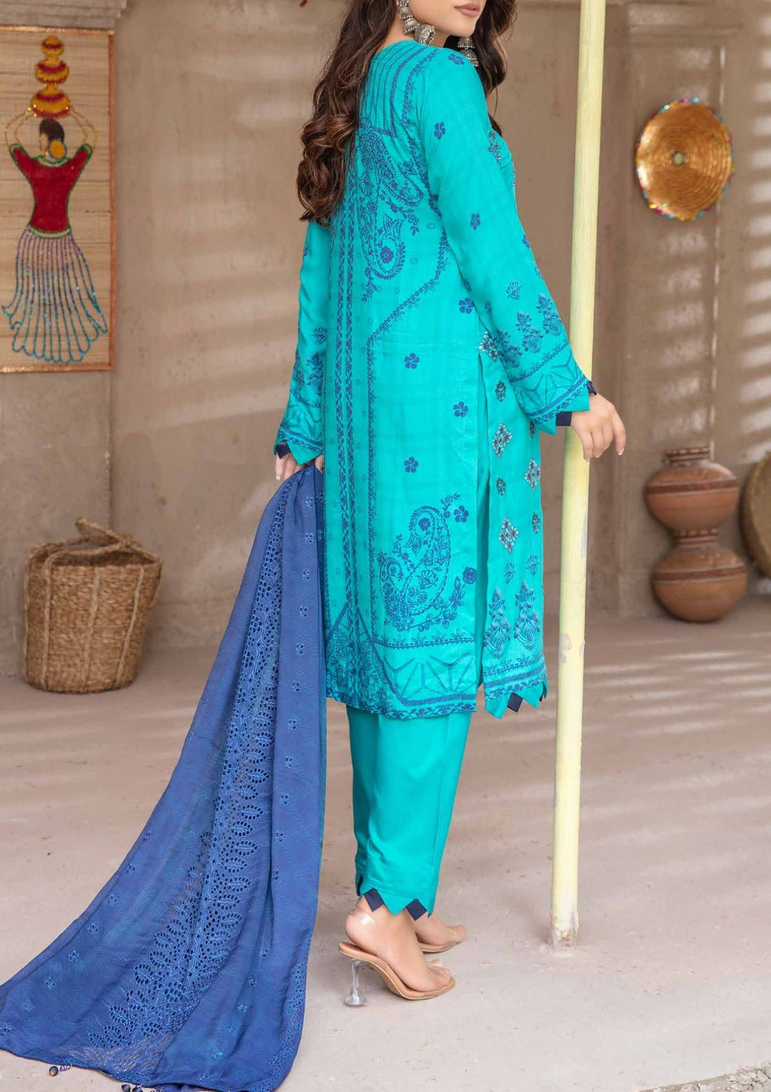 Winter Collection - Laiba - D/P Viscose - V26 - LV#06 - Official Laiba - Agha Fabrics UK