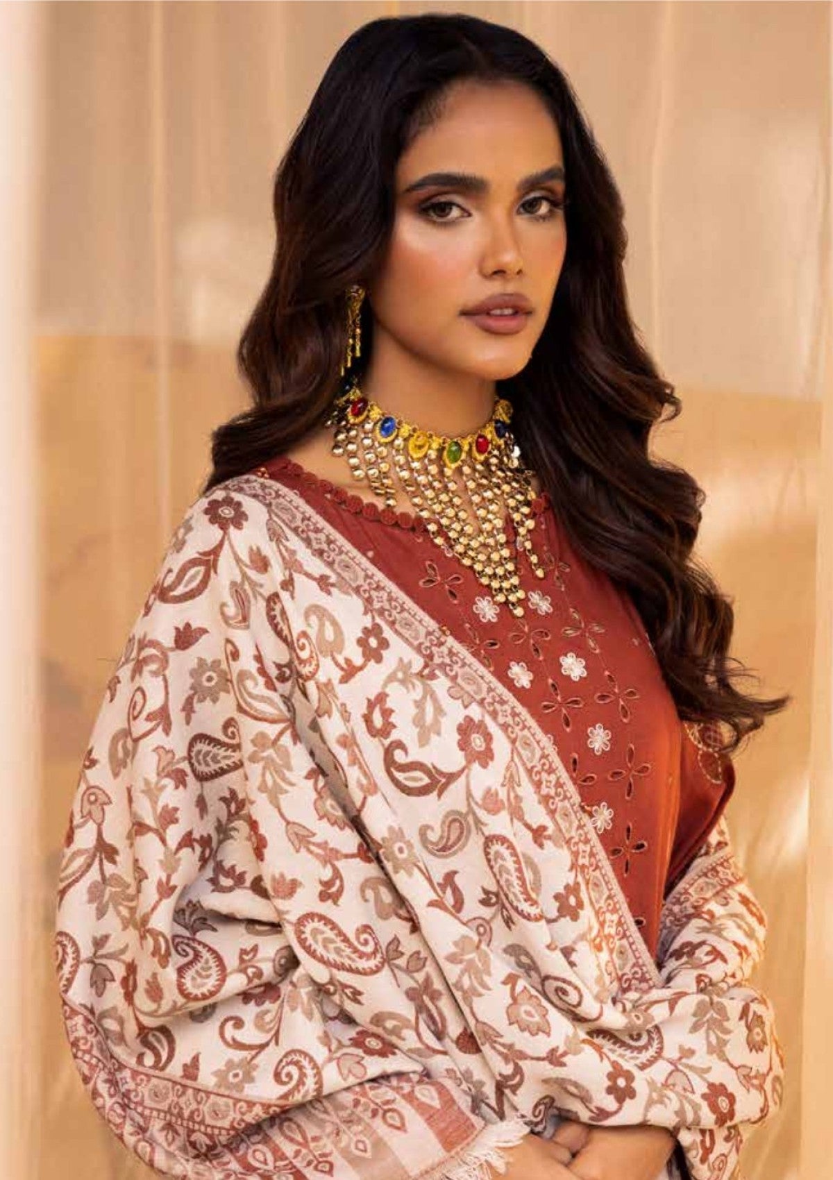 Winter Collection - Nureh - Exclusive - Luxury Shawl - NEL24#66 - Official Nureh - Agha Fabrics UK