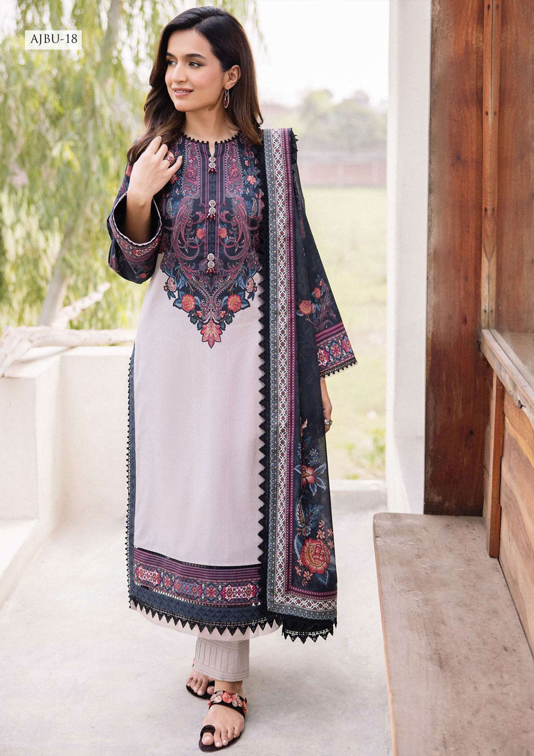 Lawn Collection - Asim Jofa - Prints Vol 2 - JP24#18 - Official Asim Jofa - Agha Fabrics UK