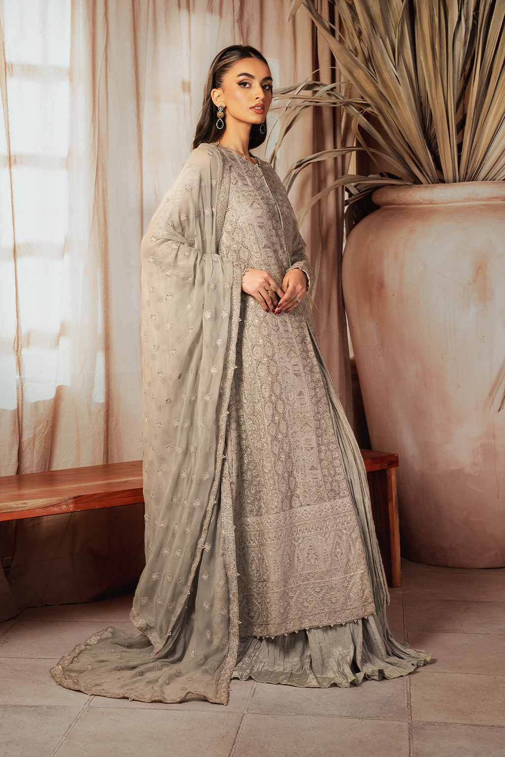 Iznik | Chiffonkari Formals | ICK-08 Embroidered Chiffon - Official Iznik - Agha Fabrics UK