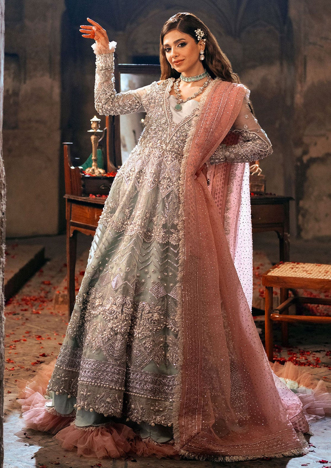 Formal Collection - Maryam Hussain - Gulaab 24 - ROSHAN - Official Maryam Hussain - Agha Fabrics UK