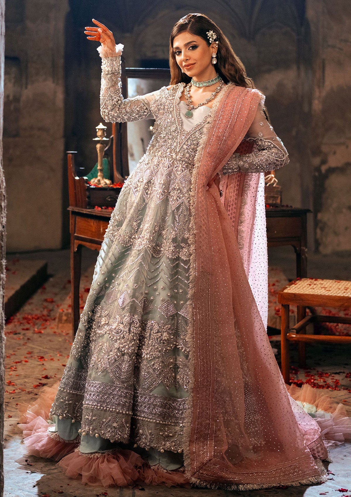 Formal Collection - Maryam Hussain - Gulaab 24 - ROSHAN - Official Maryam Hussain - Agha Fabrics UK