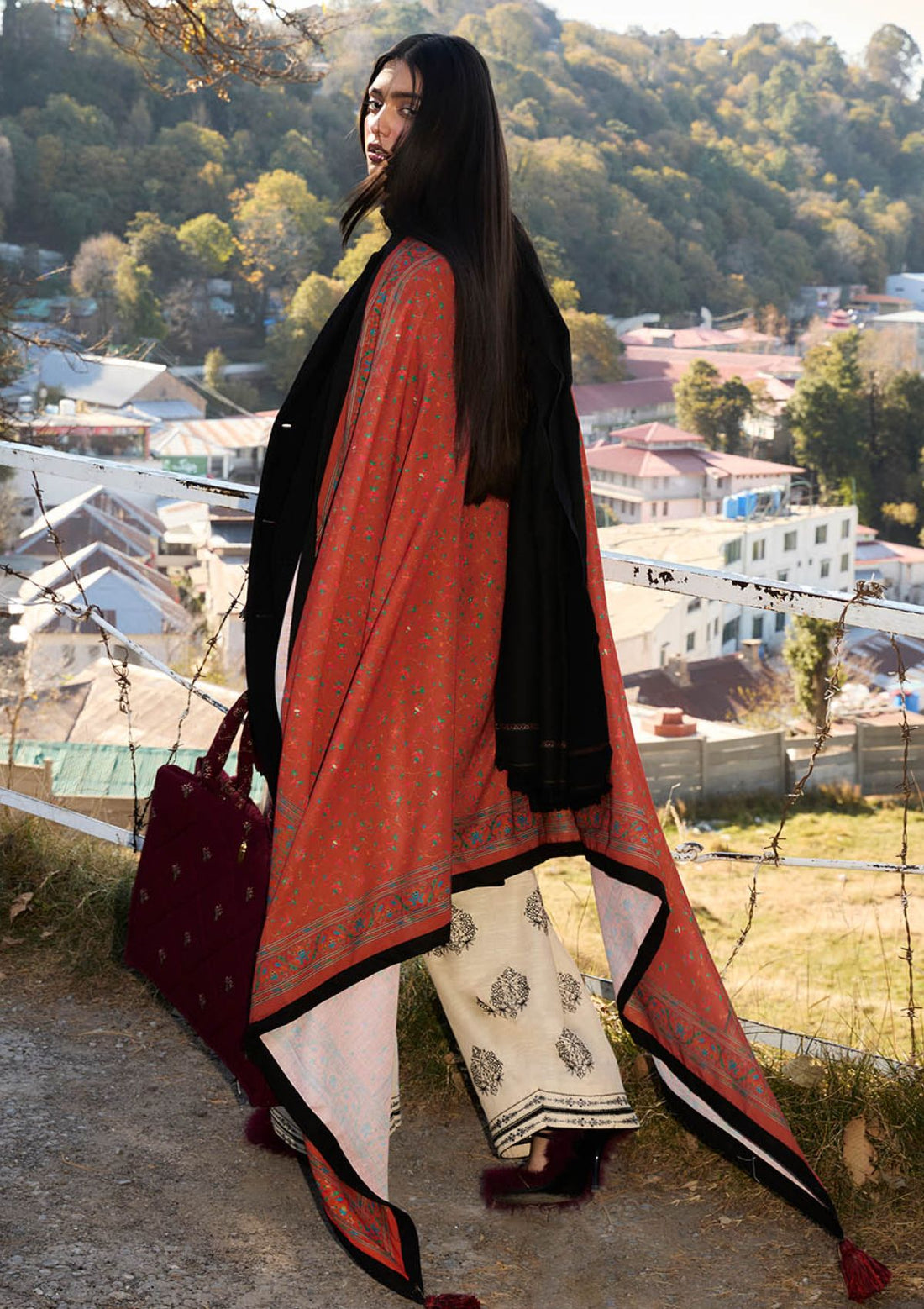 Winter Collection - Jugnu by Hussain Rehar - Autumn Winter - Ember - Official Jugnu by Hussain Rehar - Agha Fabrics UK