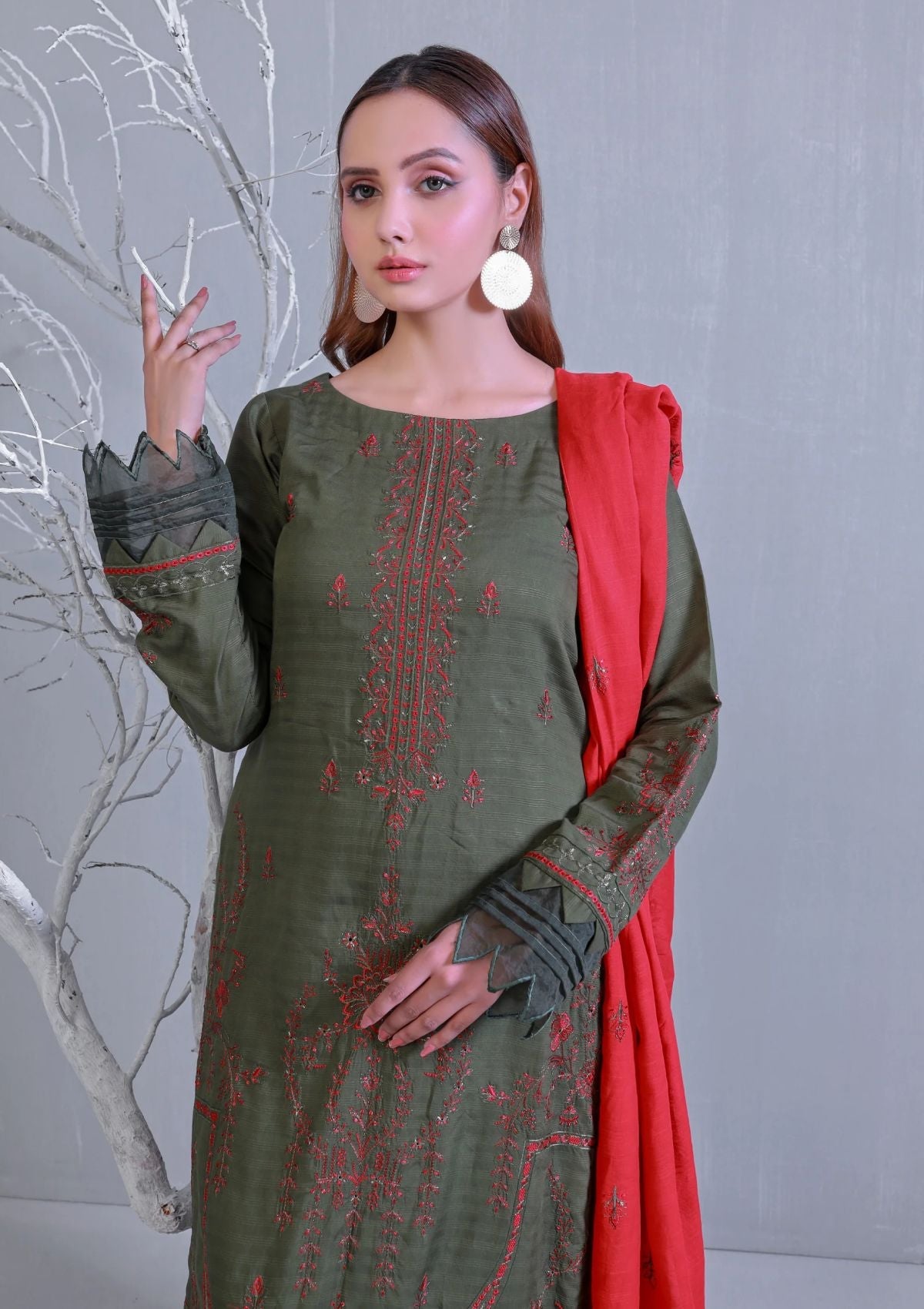 Winter Collection - Almish - Unstitched 24 - D#595 - Giti - Official Almish - Agha Fabrics UK
