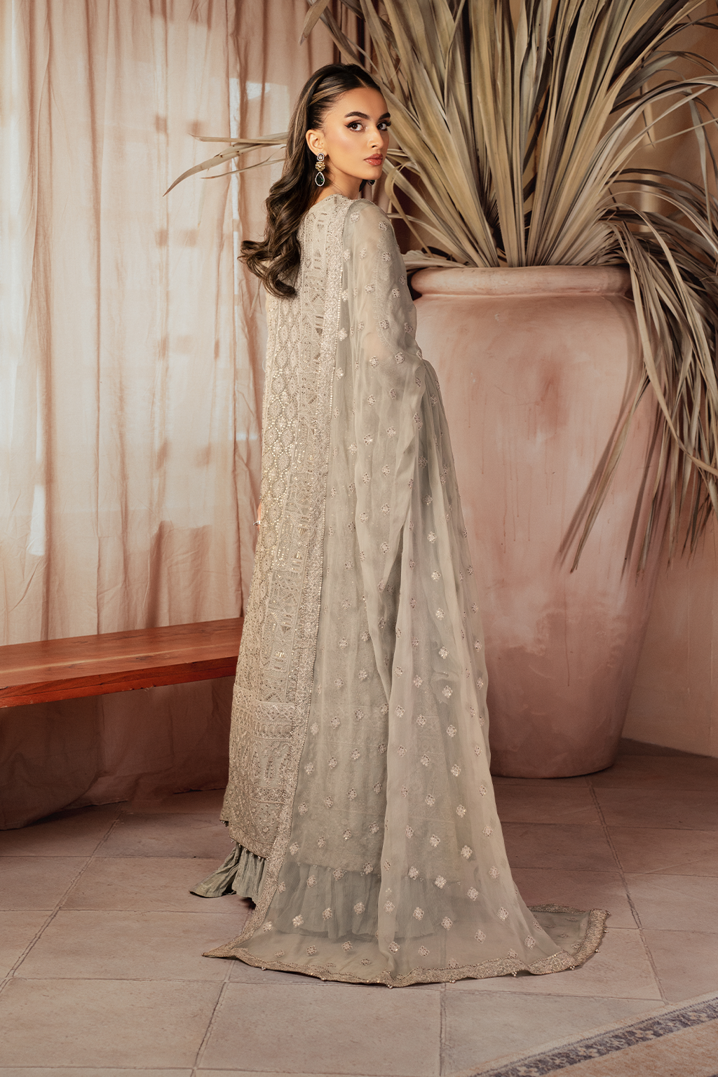 Iznik | Chiffonkari Formals | ICK-08 Embroidered Chiffon - Official Iznik - Agha Fabrics UK