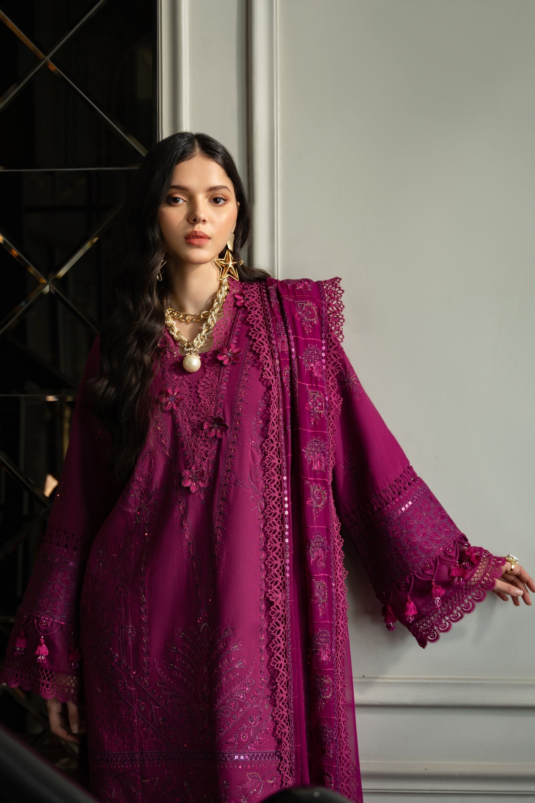 Naqshi | Medaline Khaddar Collection | NASEEBO