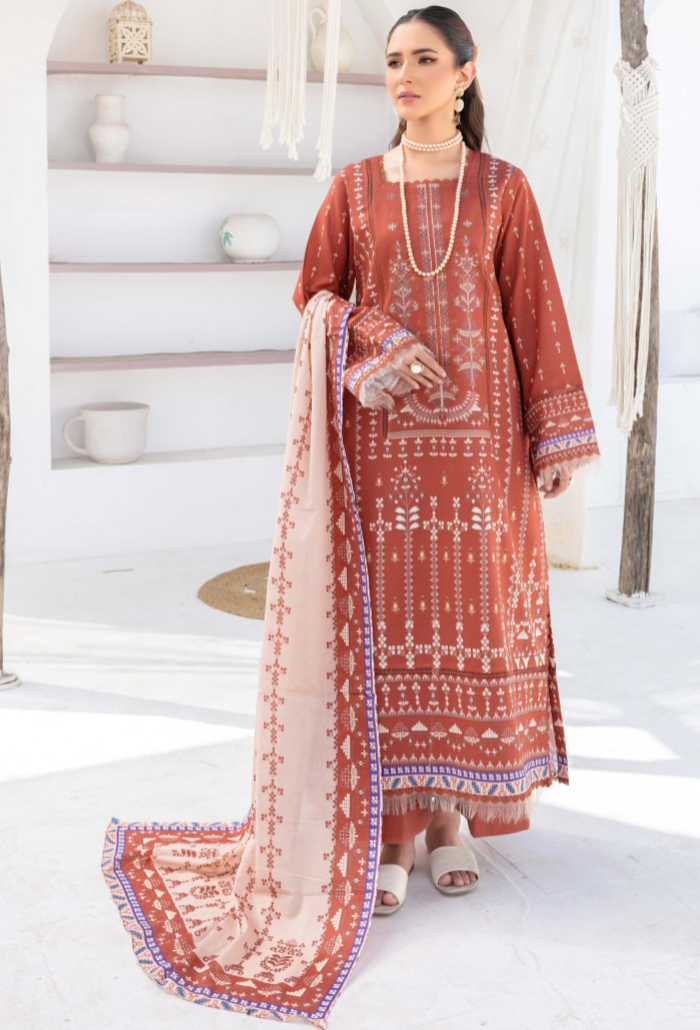 Humdum | Saira Bano Lawn 24 | D03 - Official HumDum - Agha Fabrics UK