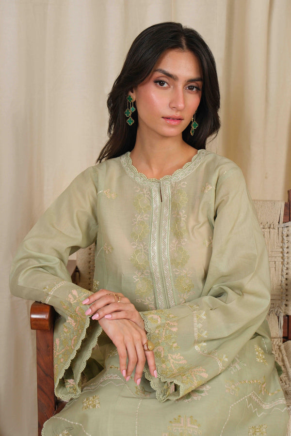 Noor by Saadia Asad | Noor Pret 25 | D4 - Muted Green