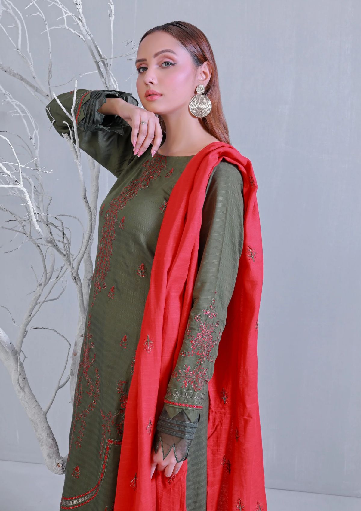 Winter Collection - Almish - Unstitched 24 - D#595 - Giti - Official Almish - Agha Fabrics UK