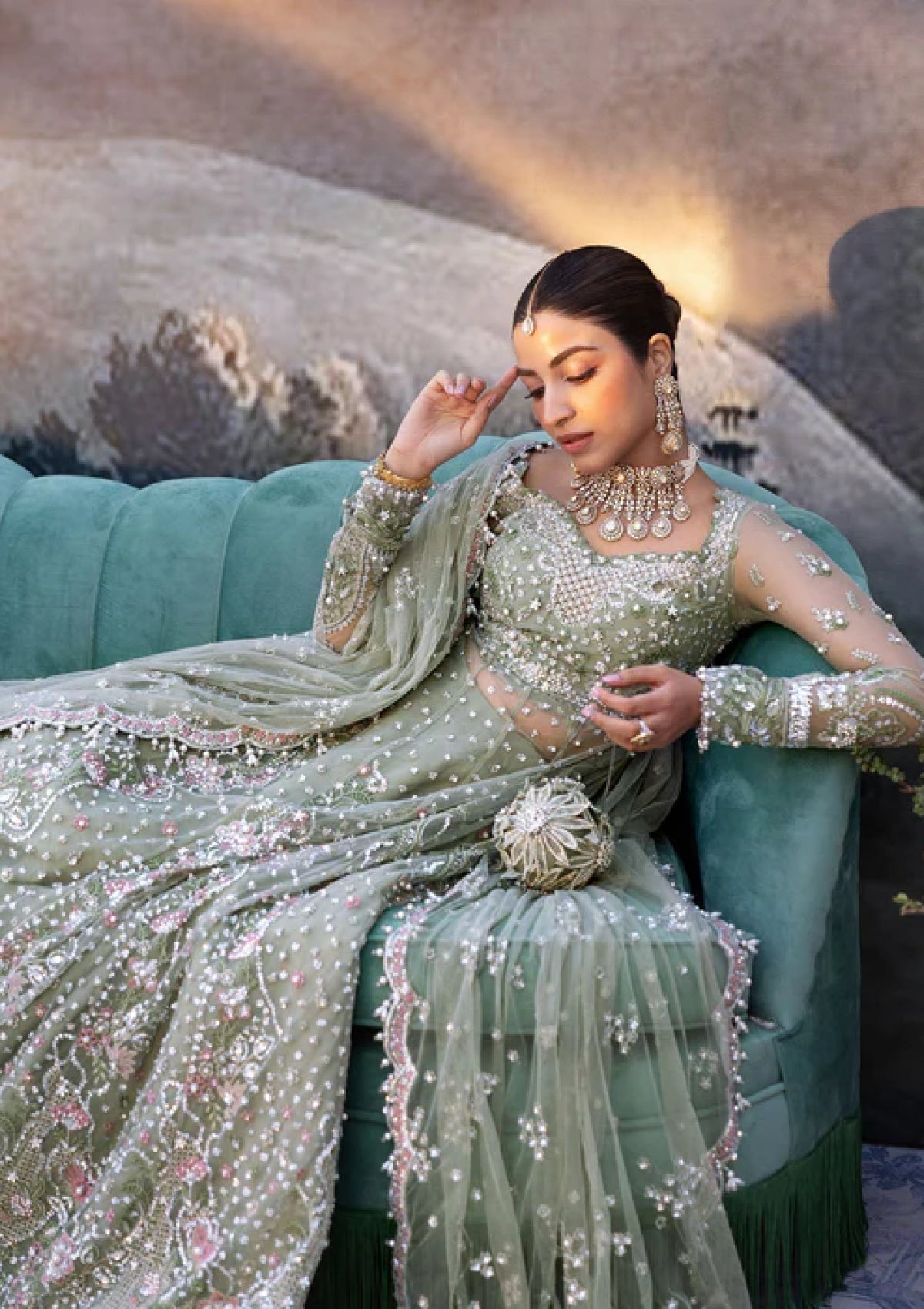 Formals - Sadaf Fawad Khan - Sirra - Festive 25 - SEAFOAM