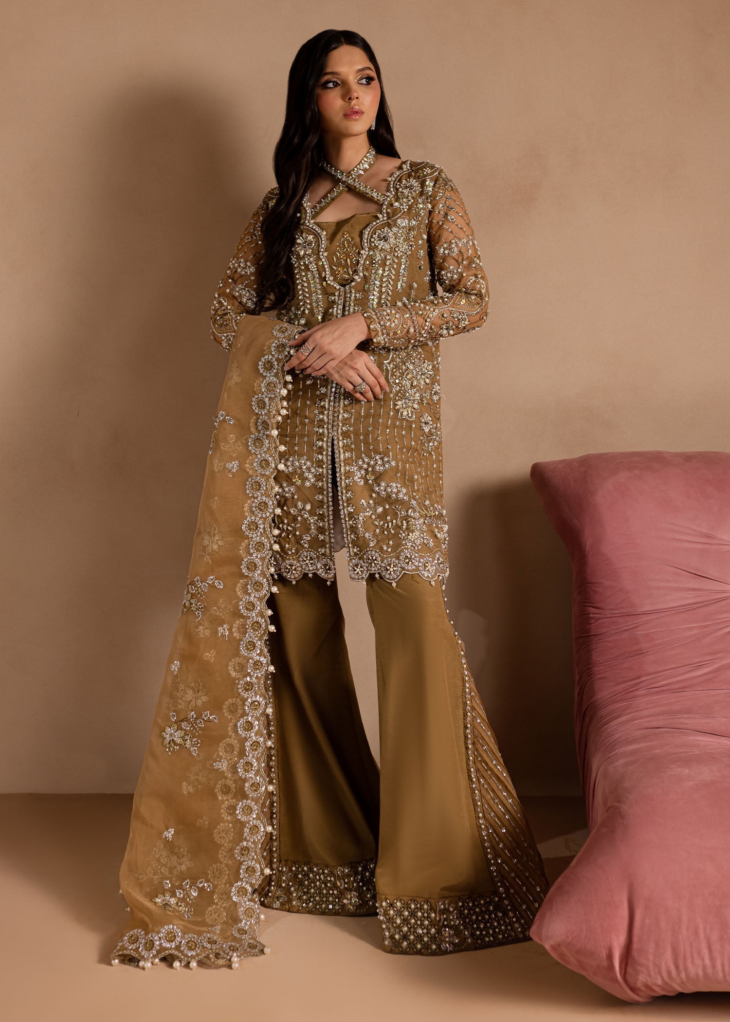 Maria Osama Khan | Lamhay Wedding Festive | Sabahat - Official Farasha - Agha Fabrics UK
