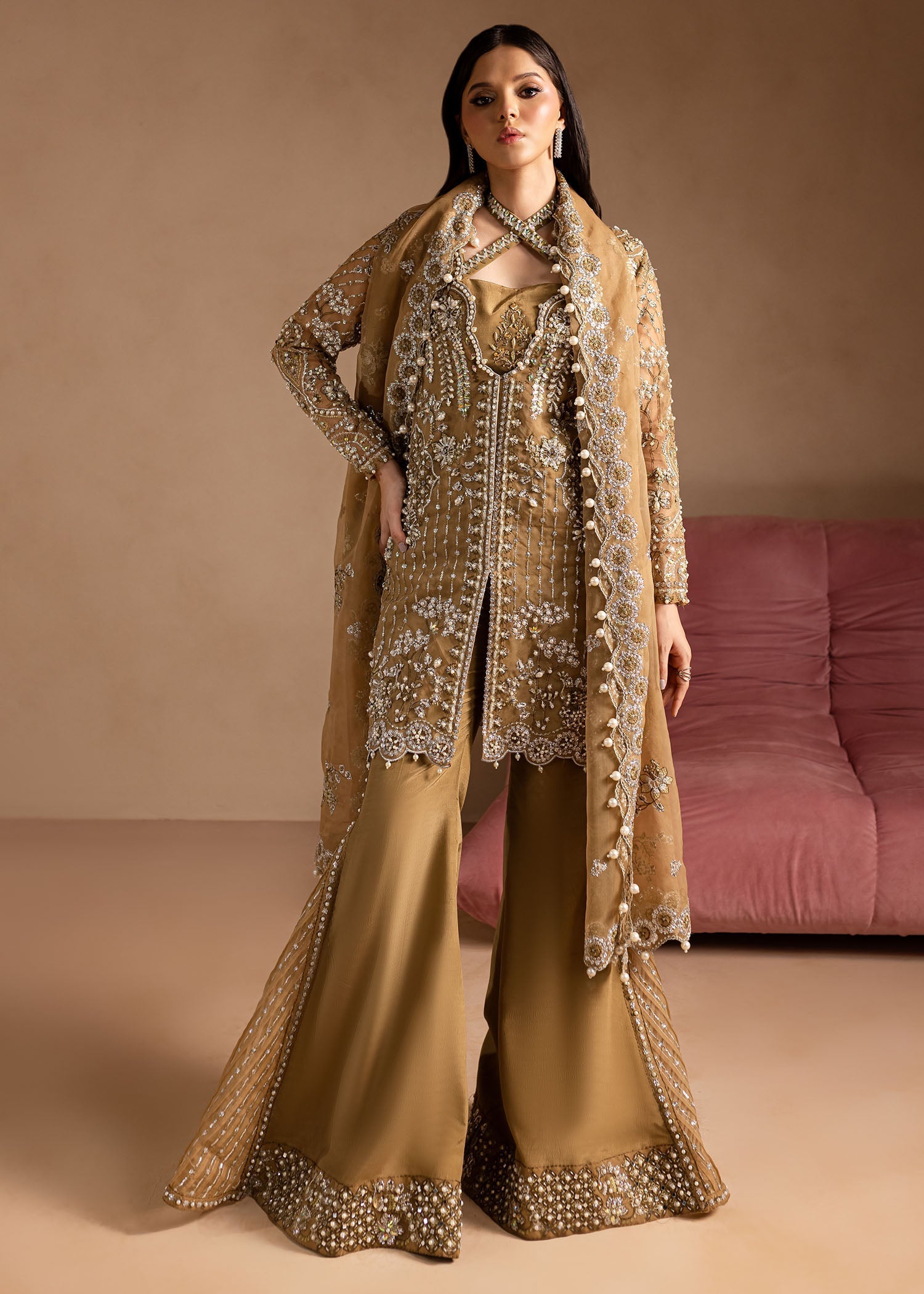 Maria Osama Khan | Lamhay Wedding Festive | Sabahat - Official Farasha - Agha Fabrics UK