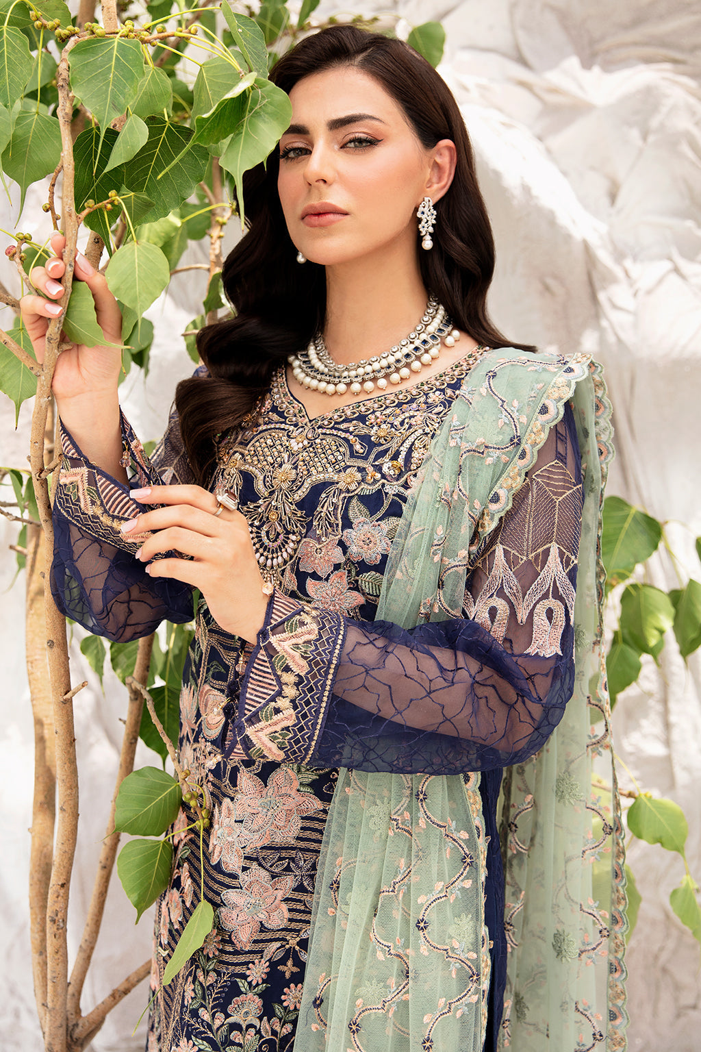 Ramsha | Minhal Organza Collection | M-902 - Official Ramsha - Agha Fabrics UK