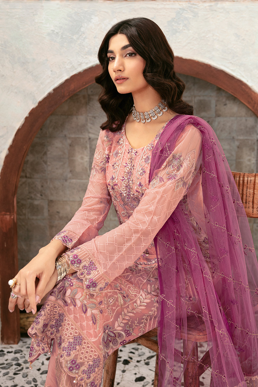 Ramsha | Rangoon Chiffon Collection 24 | D-1201 - Official Ramsha - Agha Fabrics UK