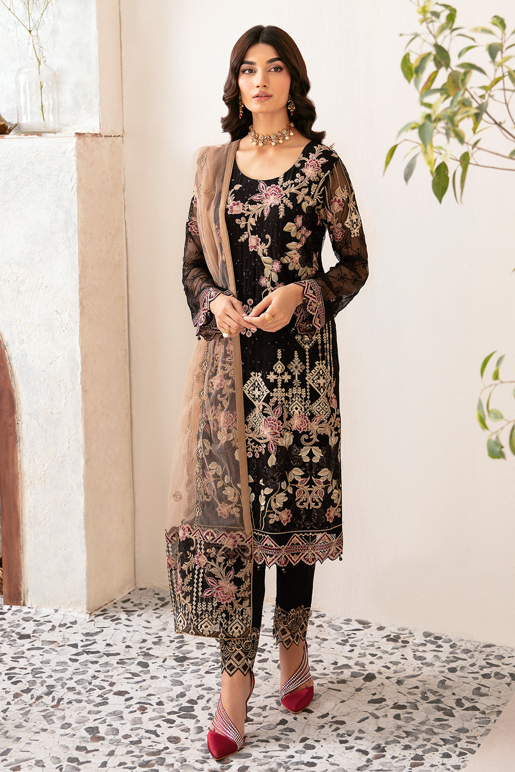 Ramsha | Rangoon Chiffon Collection 24 | D-1204 - Official Ramsha - Agha Fabrics UK