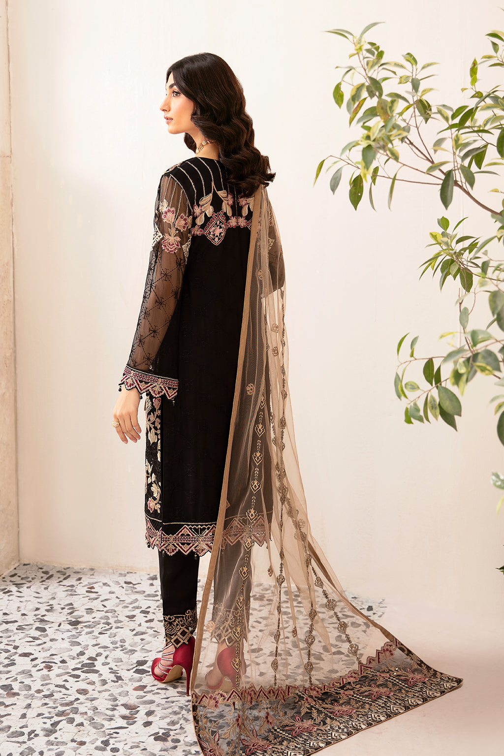 Ramsha | Rangoon Chiffon Collection 24 | D-1204 - Official Ramsha - Agha Fabrics UK
