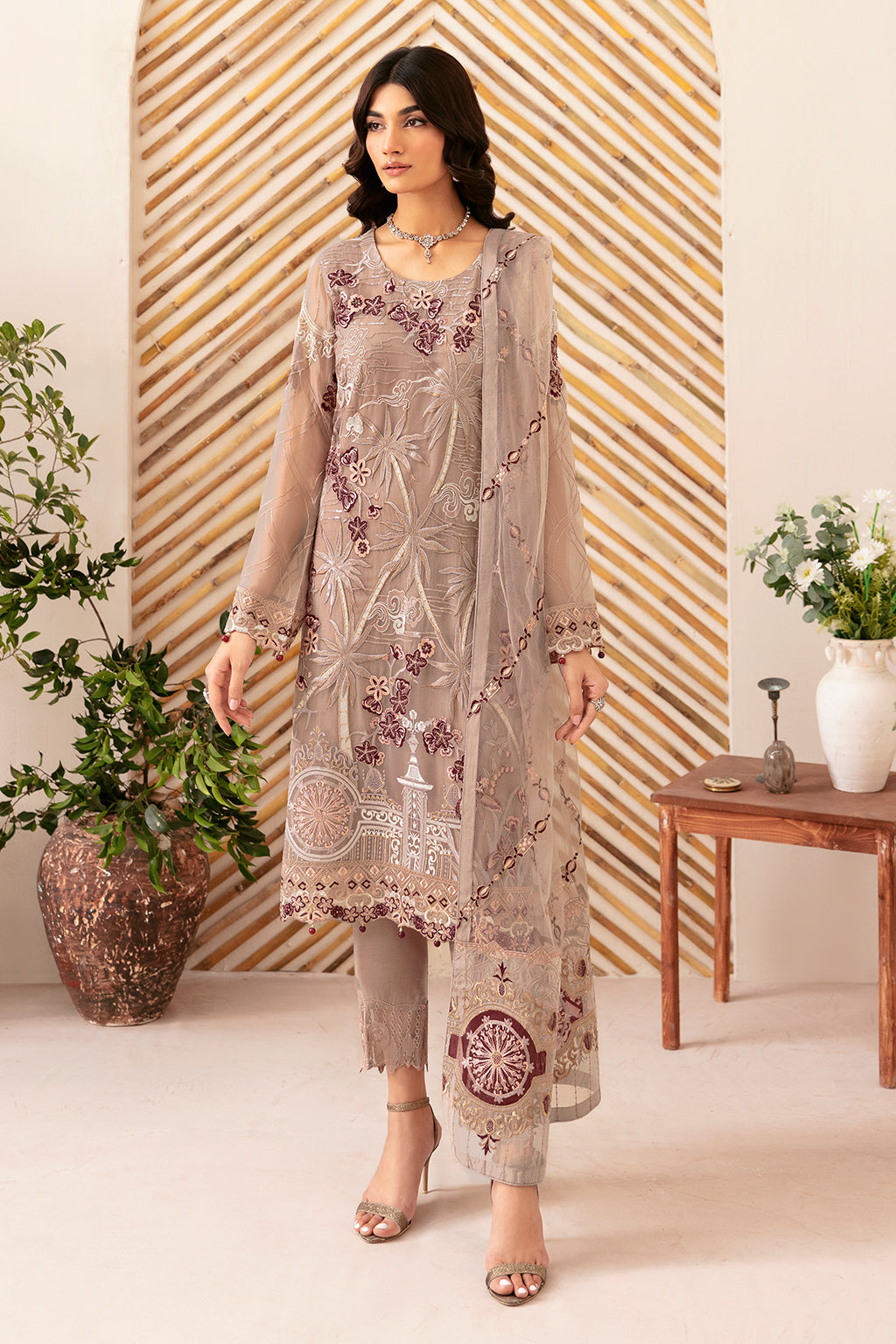 Ramsha | Rangoon Chiffon Collection 24 | D-1206 - Official Ramsha - Agha Fabrics UK