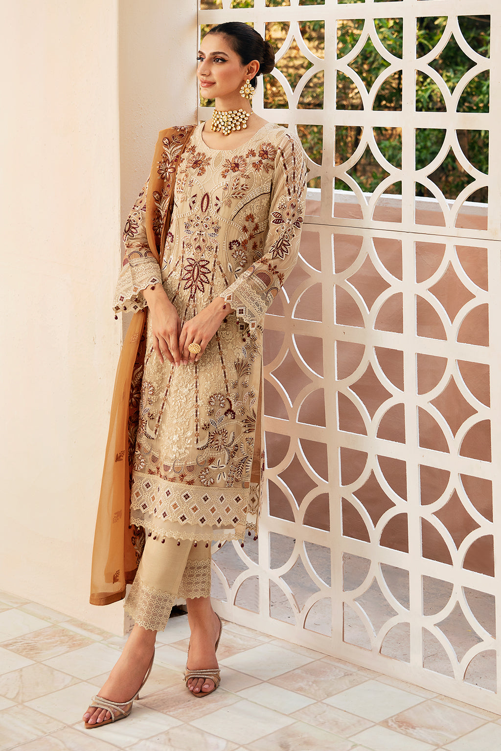 Ramsha | Chevron Chiffon Collection | A-912 - Official Ramsha - Agha Fabrics UK