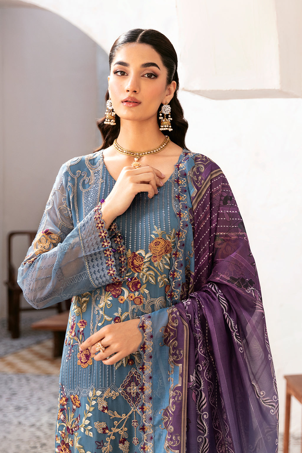 Ramsha | Rangoon Chiffon Collection 24 | D-1202 - Official Ramsha - Agha Fabrics UK
