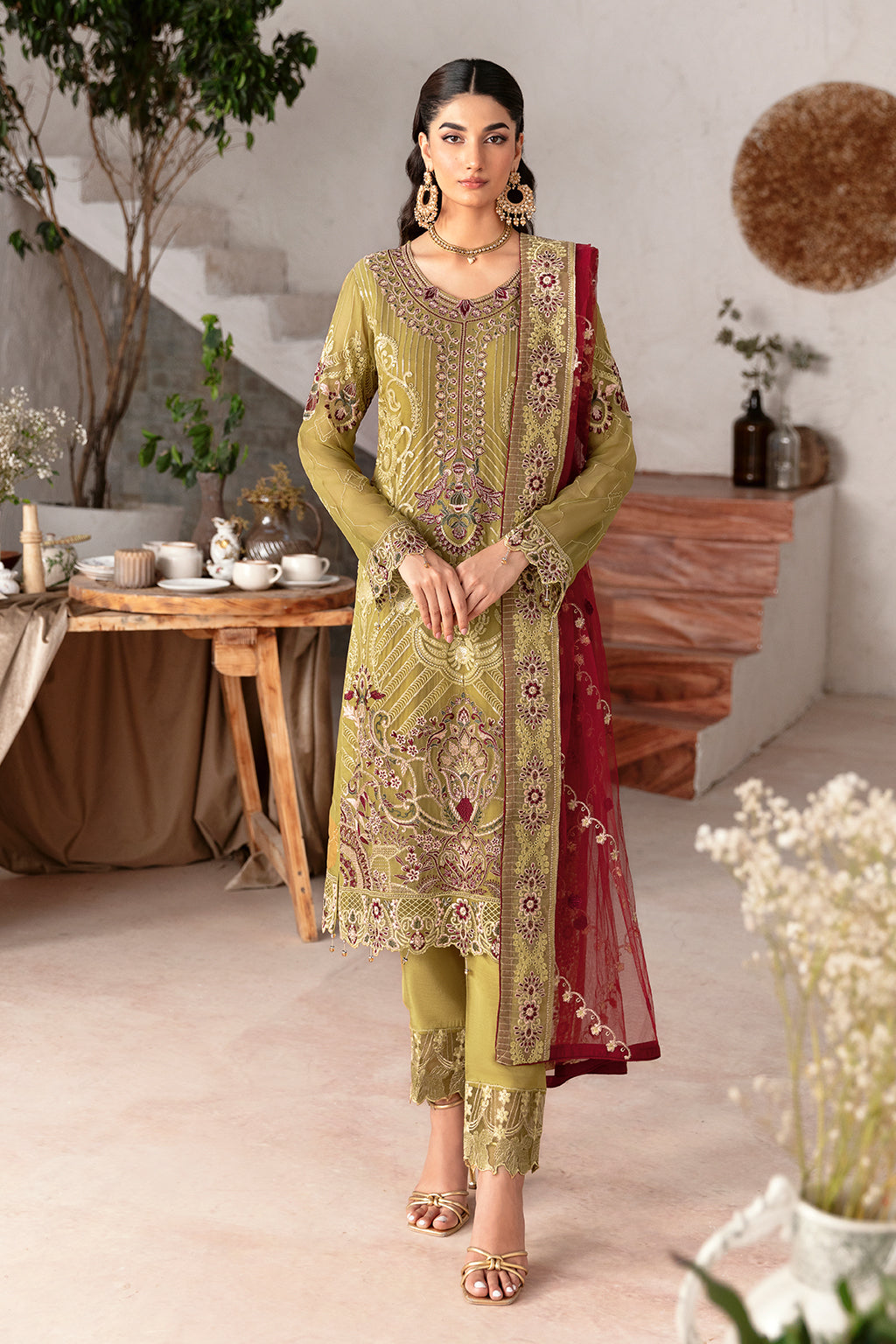 Ramsha | Rangoon Chiffon Collection 24 | D-1203 - Official Ramsha - Agha Fabrics UK