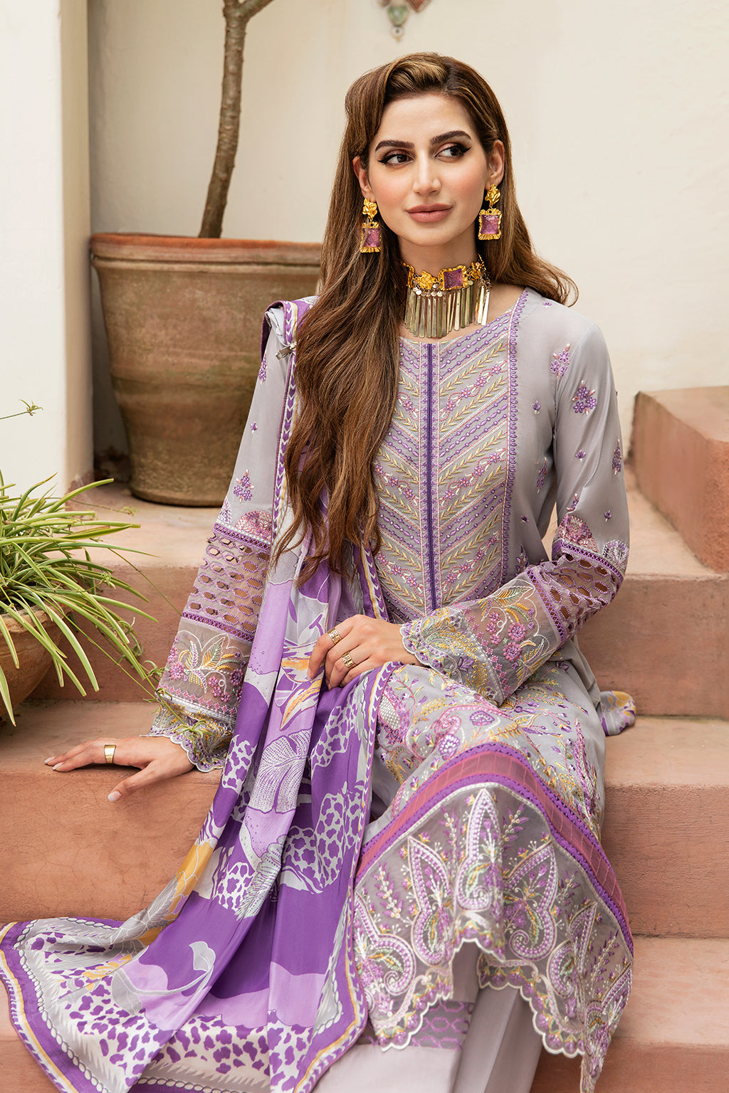 Ramsha | Riwayat Lawn Collection | Y-809