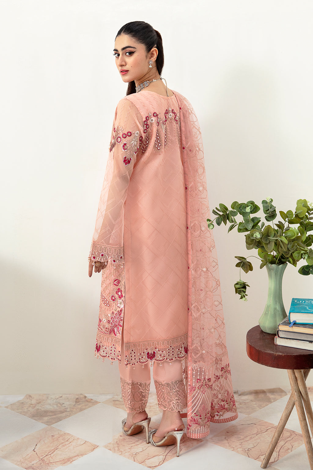 Ramsha | Minhal Organza Collection | M-1007 - Official Ramsha - Agha Fabrics UK