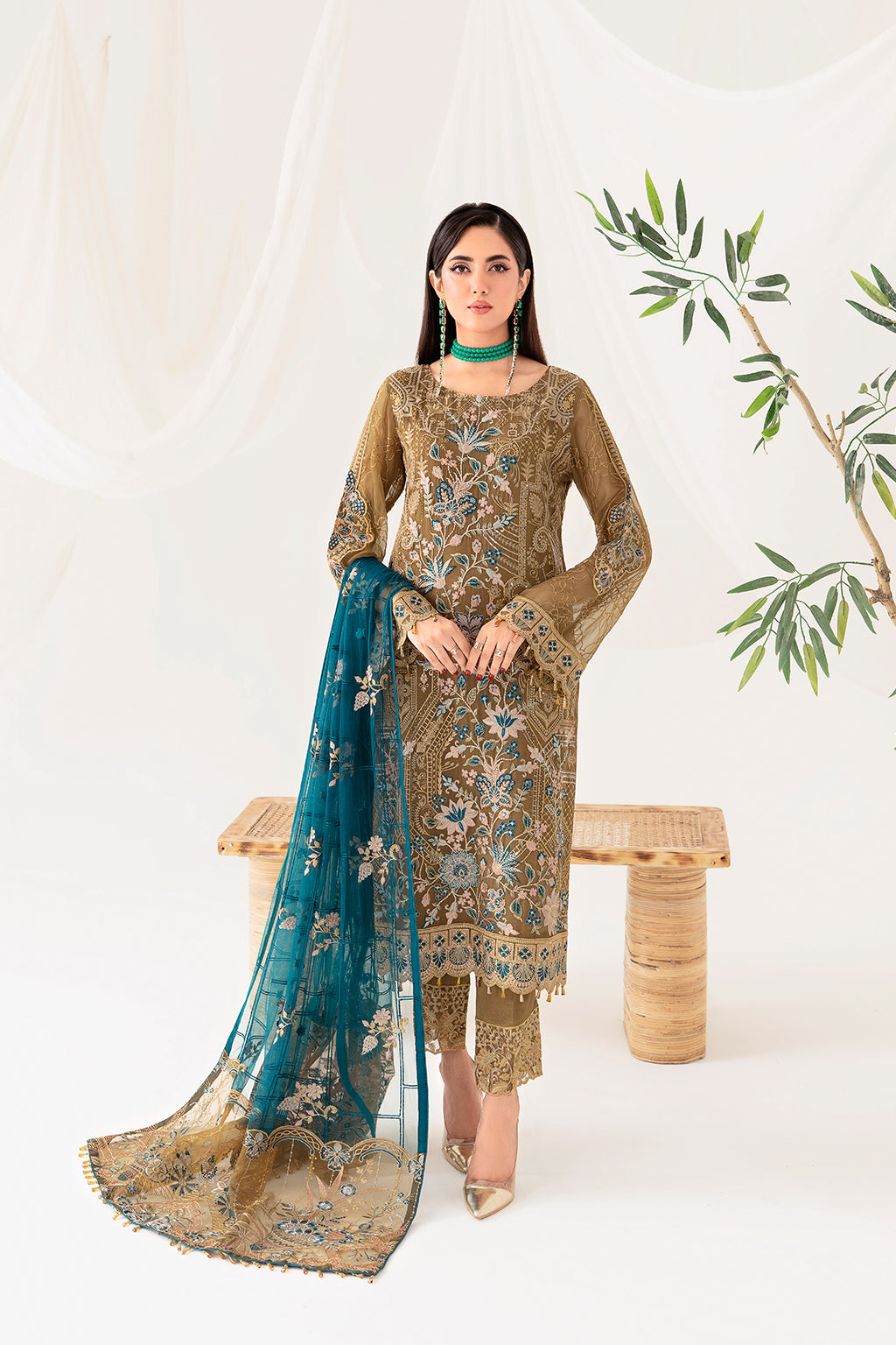 Ramsha | Rangoon Chiffon Collection 24 | D-1012 - Official Ramsha - Agha Fabrics UK